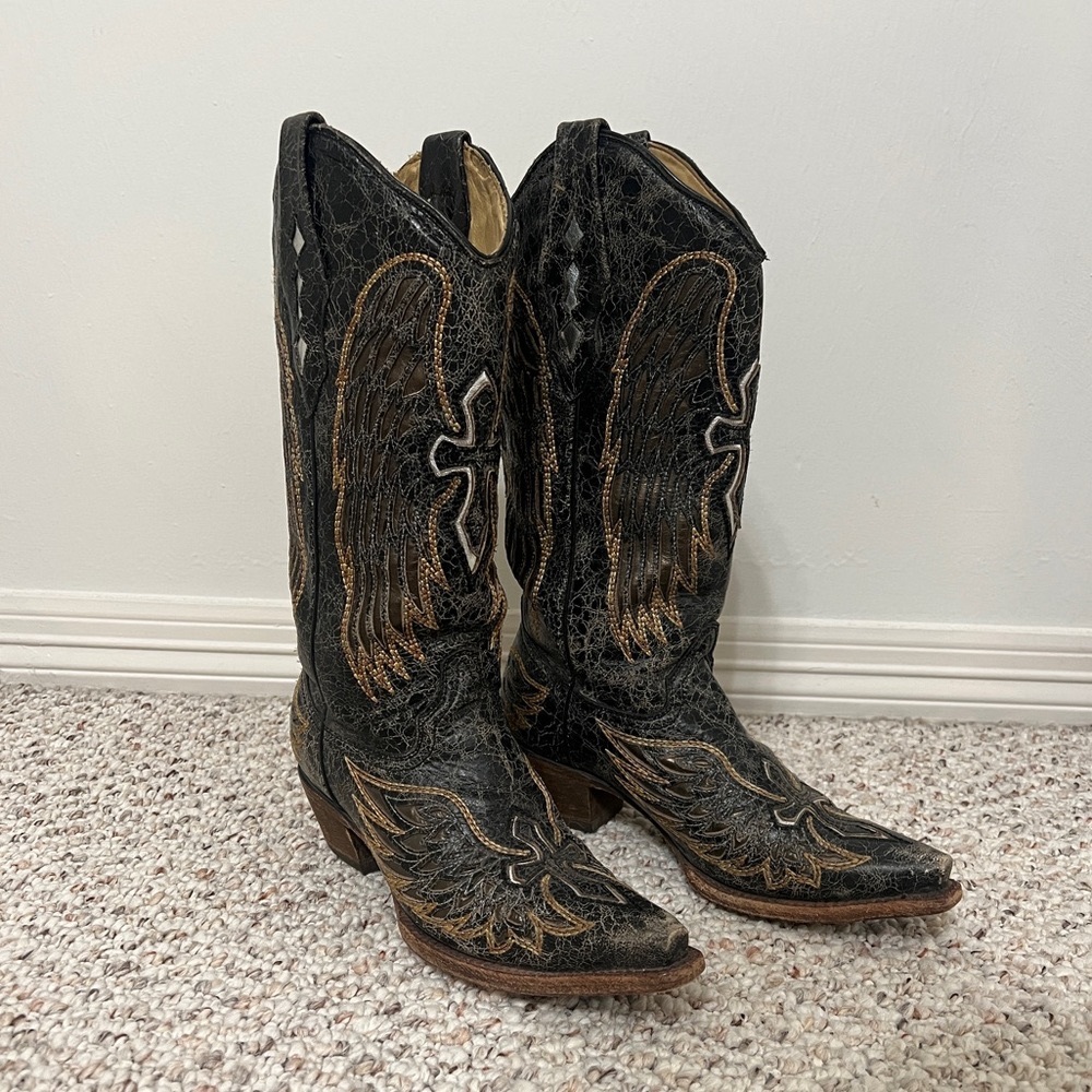 Corral Vintage Black Western Boots | Size: 7